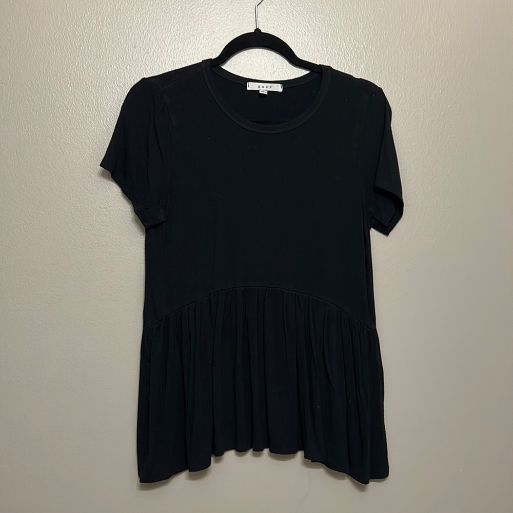 Black Peplum Top